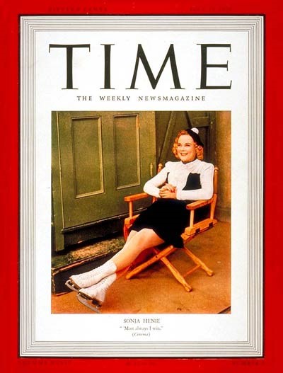Sonja Henie on the cover of TIME Magazine