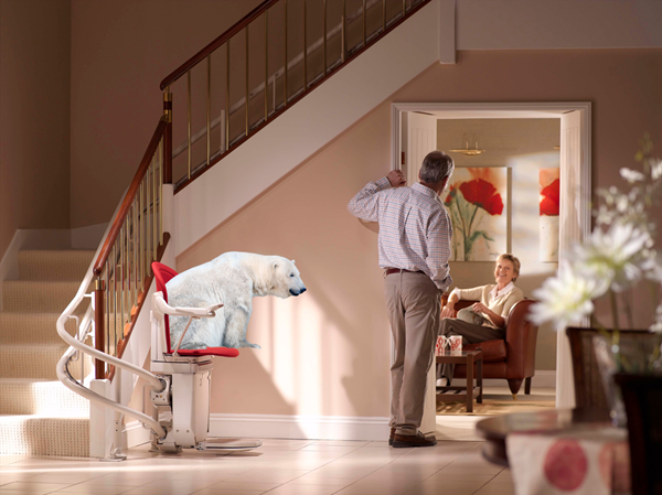Our stairlifts are manufactured to hold 5 x their maximum weight limit – they could carry a fully-grown polar bear, so you definitely won’t break it
